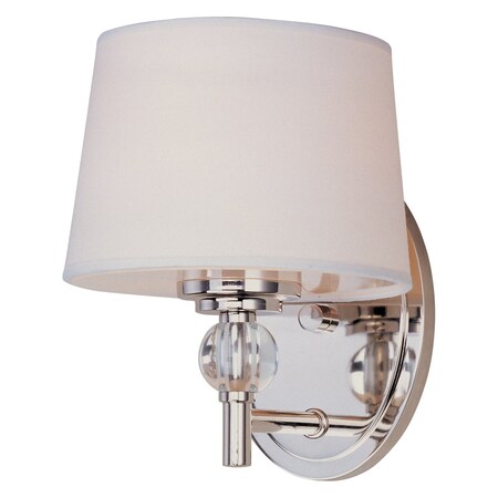 Maxim One Light Polished Nickel Wall Light 12761WTPN